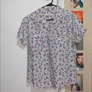 flowered button up